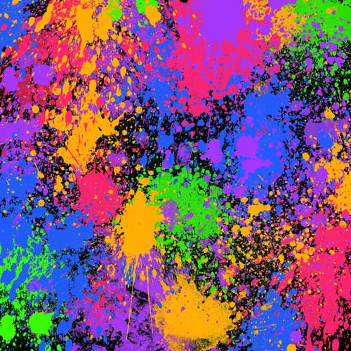 Neon Splatter 12x12 Patterned Vinyl Sheet