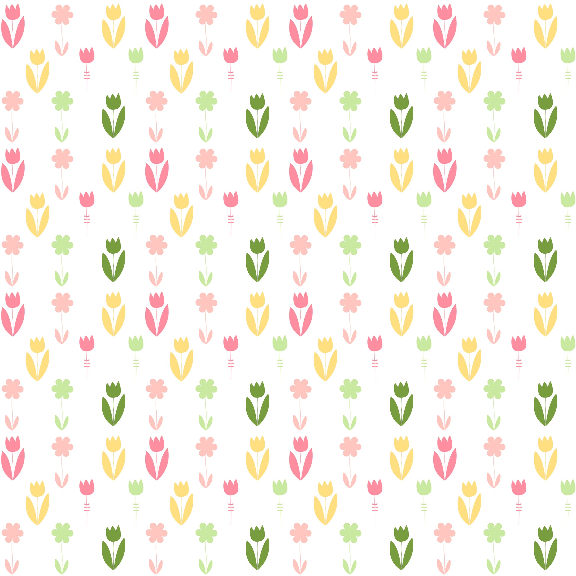 Spring Tulips Patterned Vinyl Sheet