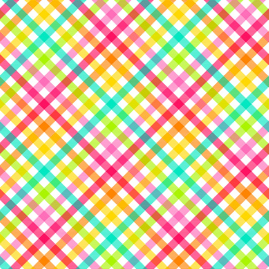 Summer Daze Plaid 12x12 Patterned Vinyl Sheet