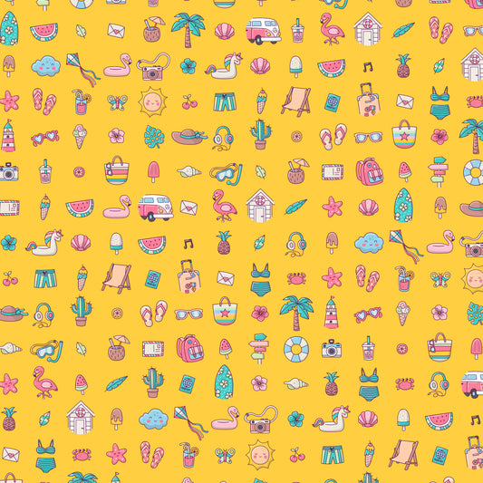 Summer Vacation 12x12 Patterned Vinyl Sheet