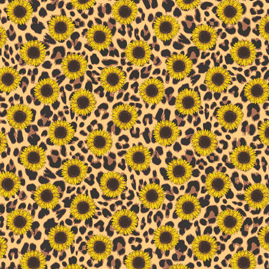 Sunflower Leopard Patterned Vinyl Sheet