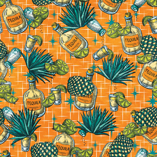 Tequila Cocktail 12x12 Patterned Vinyl Sheet