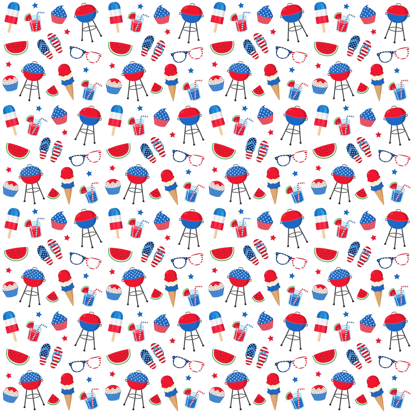 USA Cookout 12x12 Patterned Vinyl Sheet