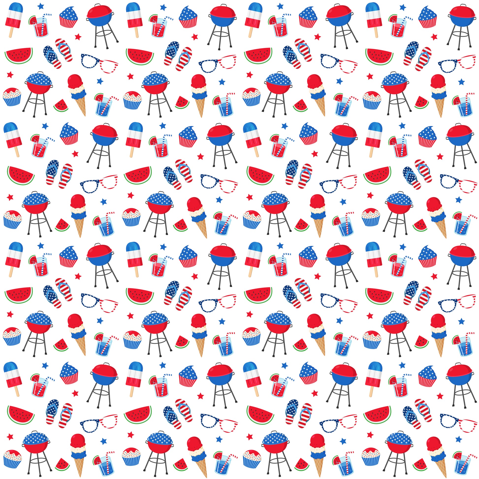 USA Cookout 12x12 Patterned Vinyl Sheet