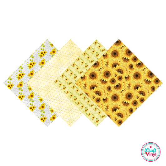 Sunflowers Patterned HTV Pack