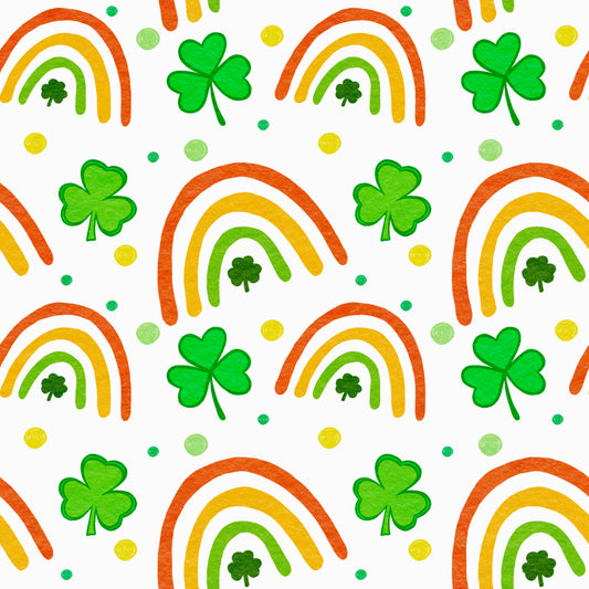 Rainbow Shamrocks 12x12 Patterned Vinyl Sheet