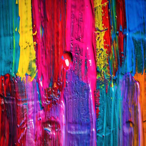 Colorful Wet Paint 12x12 Patterned Vinyl Sheet
