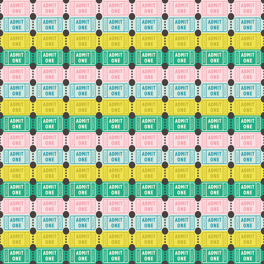 Admit One Tickets 12x12 Patterned Vinyl Sheet