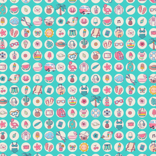All the Summer Essentials 12x12 Patterned Vinyl Sheet