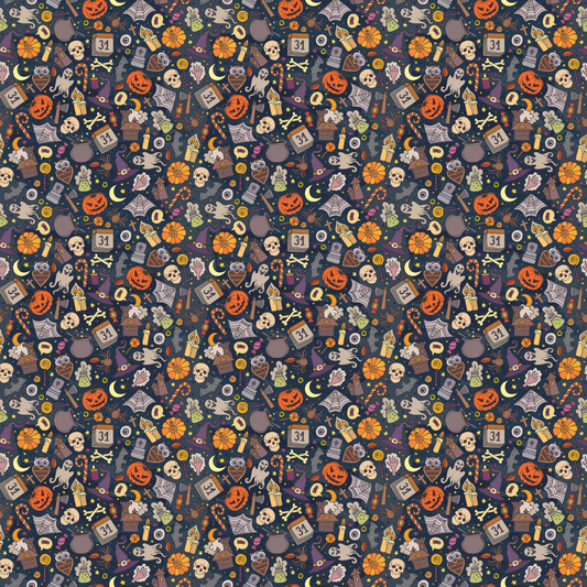 All Things Halloween 12x12 Patterned Vinyl Sheet