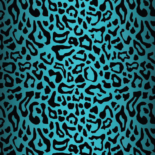 Aqua Leopard 12x12 Patterned Vinyl Sheet