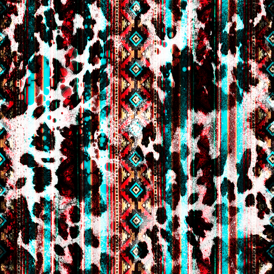Aztec Cowhide 12x12 Patterned Vinyl Sheet
