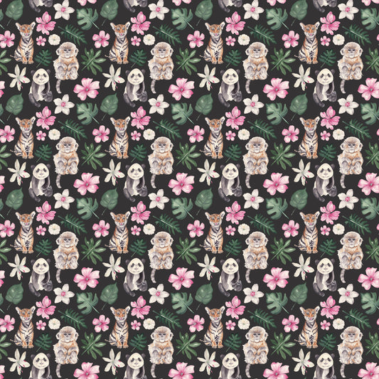 Baby Jungle Animals 12x12 Patterned Vinyl Sheet