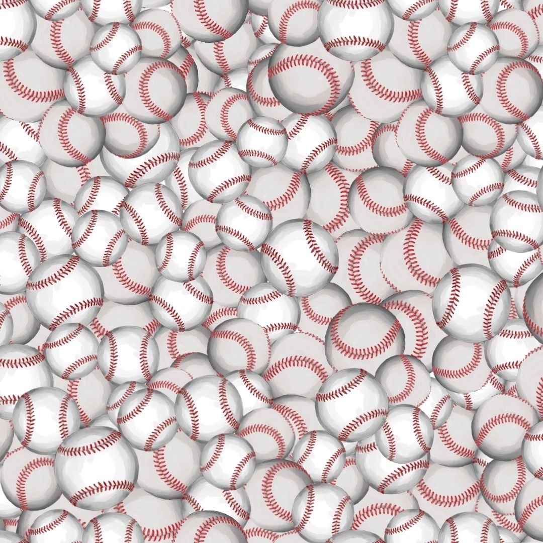 Bunch of Baseballs 12x12 Patterned Vinyl Sheet