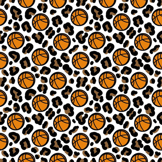 Basketball Leopard Print 12x12 Patterned Vinyl Sheet