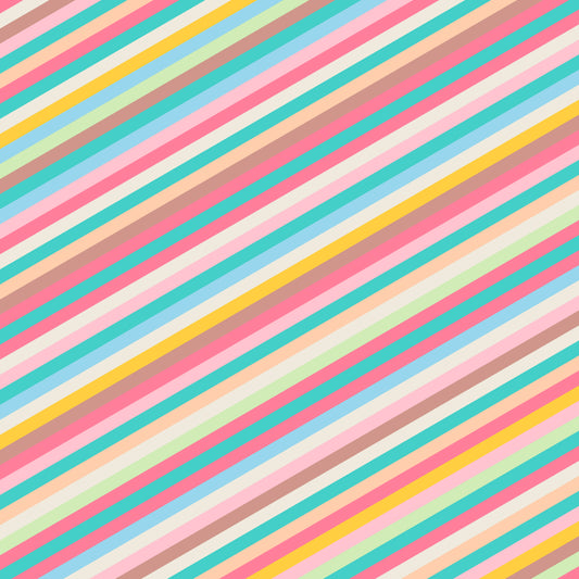Beach Sunrise Stripes 12x12 Patterned Vinyl Sheet