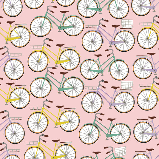 Bicycles 12x12 Patterned Vinyl Sheet