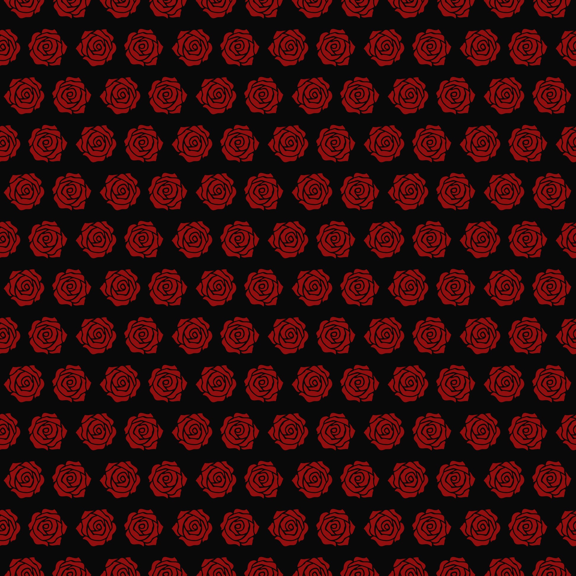 Black & Red Roses 12x12 Patterned Vinyl Sheet