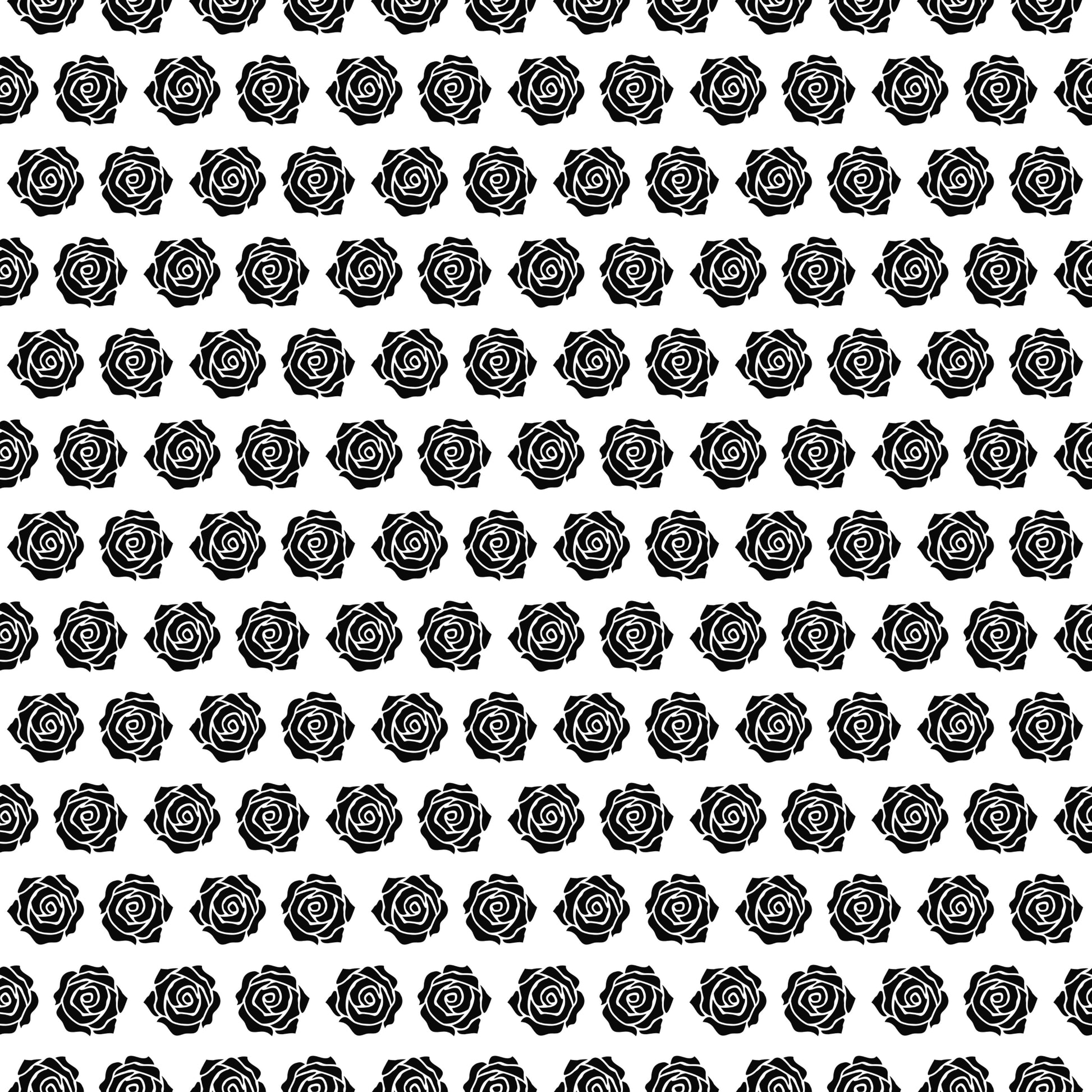 Black & White Roses 12x12 Patterned Vinyl Sheet