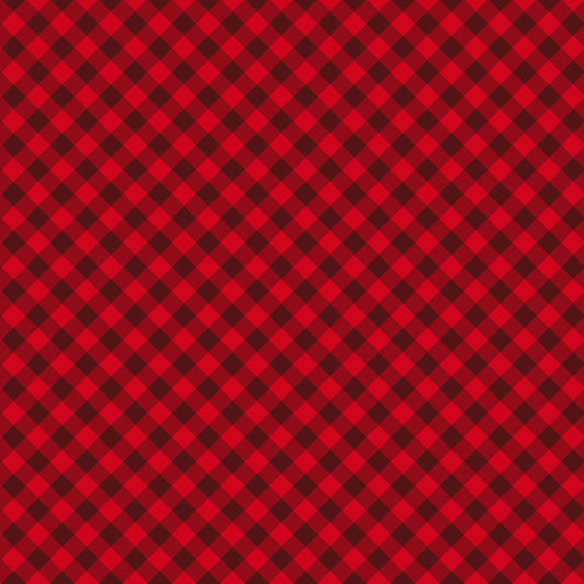 Red & Black Buffalo Plaid 12x12 Patterned Vinyl Sheet