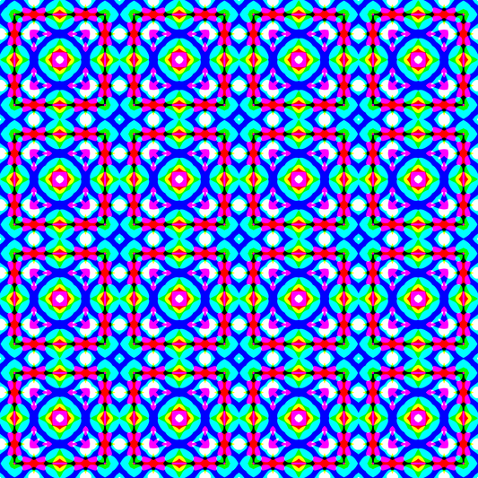 Blue & Green Neon Kaleidoscope 12x12 Patterned Vinyl Sheet