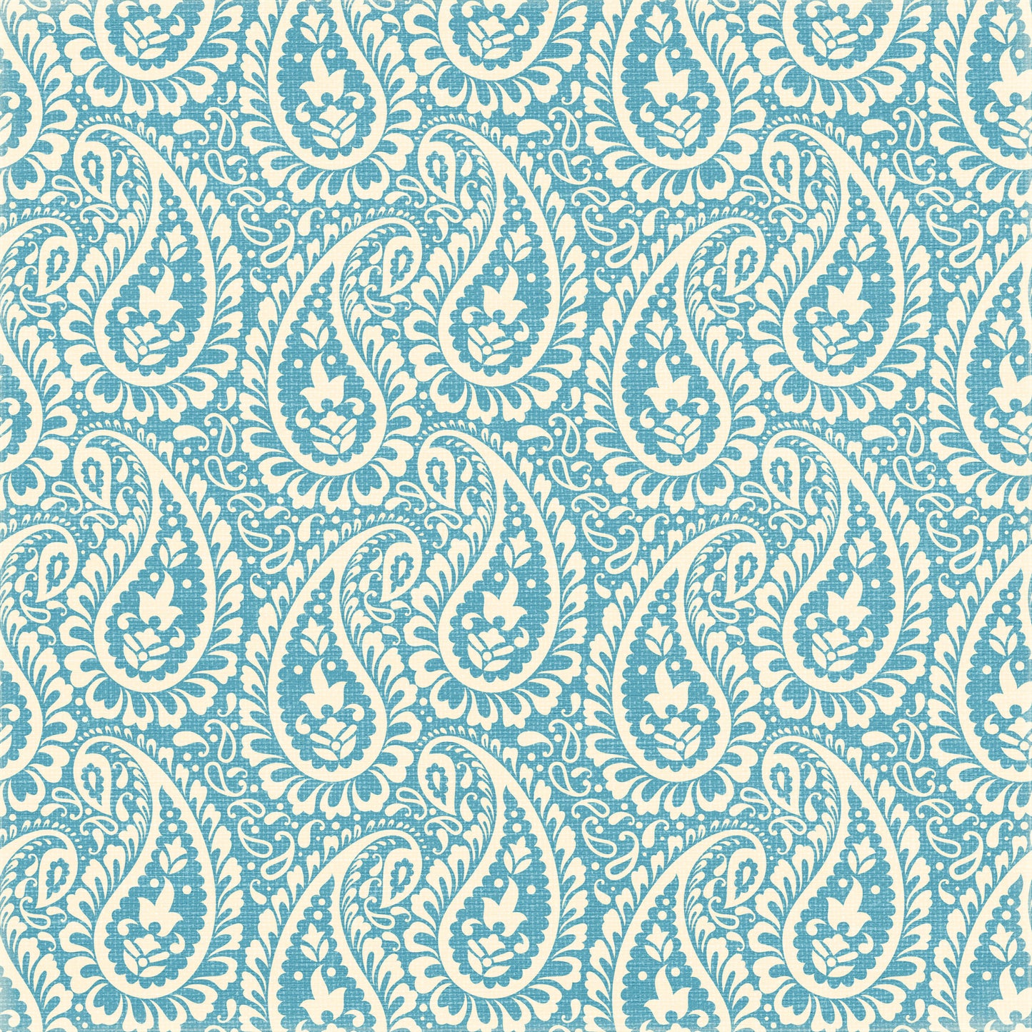 Blue Antique Paisley 12x12 Patterned Vinyl Sheet