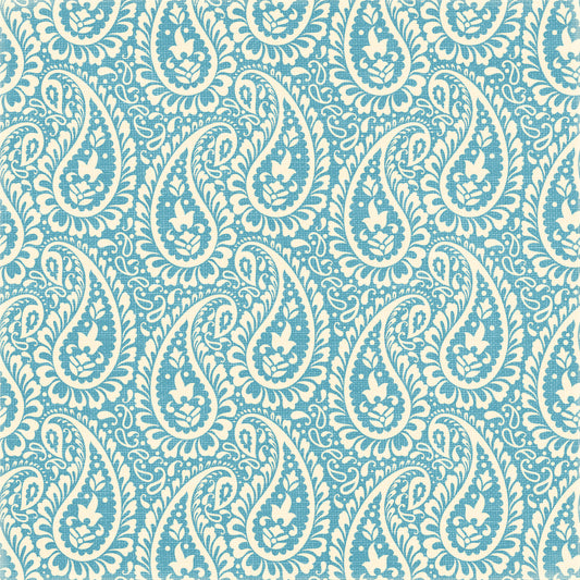 Blue Antique Paisley 12x12 Patterned Vinyl Sheet