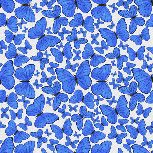 Blue Butterflies 12x12 Patterned Vinyl Sheet