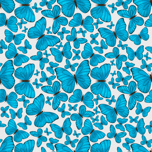Light Blue Butterflies 12x12 Patterned Vinyl Sheet