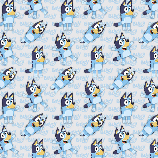 Blue Cartoon Dogs 12x12 Patterned Vinyl Sheet