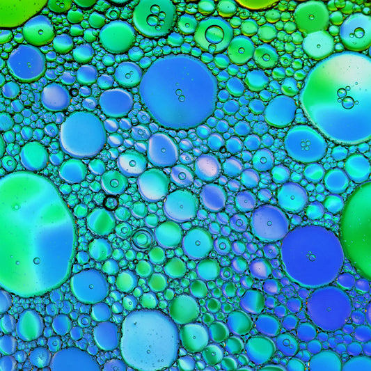 Blue Green Bubbles 12x12 Patterned Vinyl Sheet