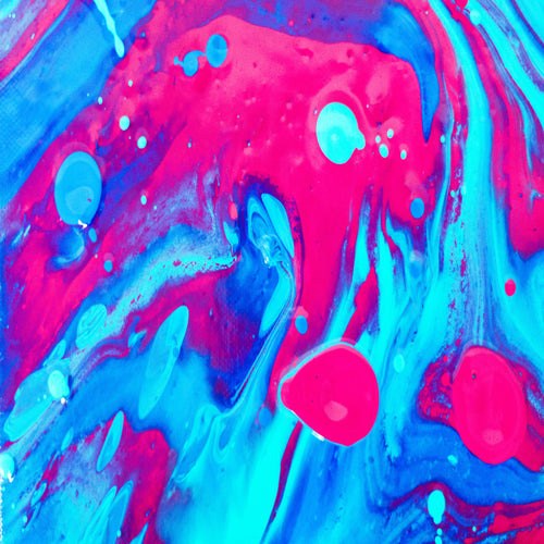 Blue & Pink Watercolor Paint 12x12 Patterned Vinyl Sheet