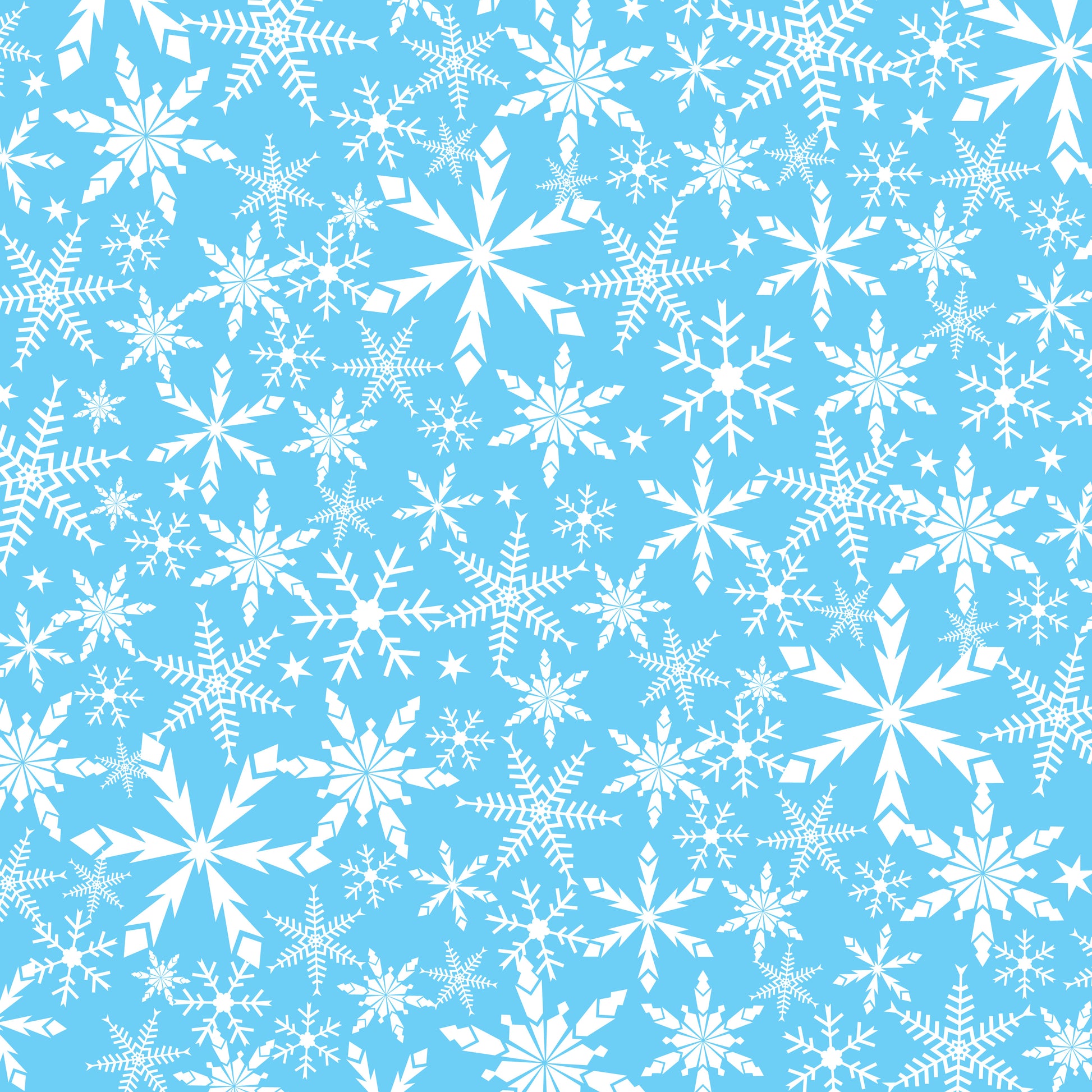 Blue Snowflakes 12x12 Patterned Vinyl Sheet