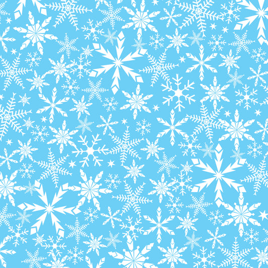 Blue Snowflakes 12x12 Patterned Vinyl Sheet