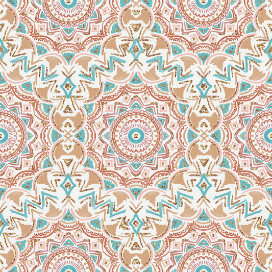 Boho Mandala 12x12 Patterned Vinyl Sheet