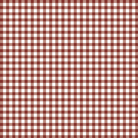 Burgundy Gingham 12x12 Patterned Vinyl Sheet