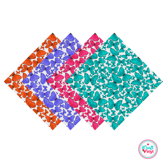 Butterflies Patterned HTV Pack