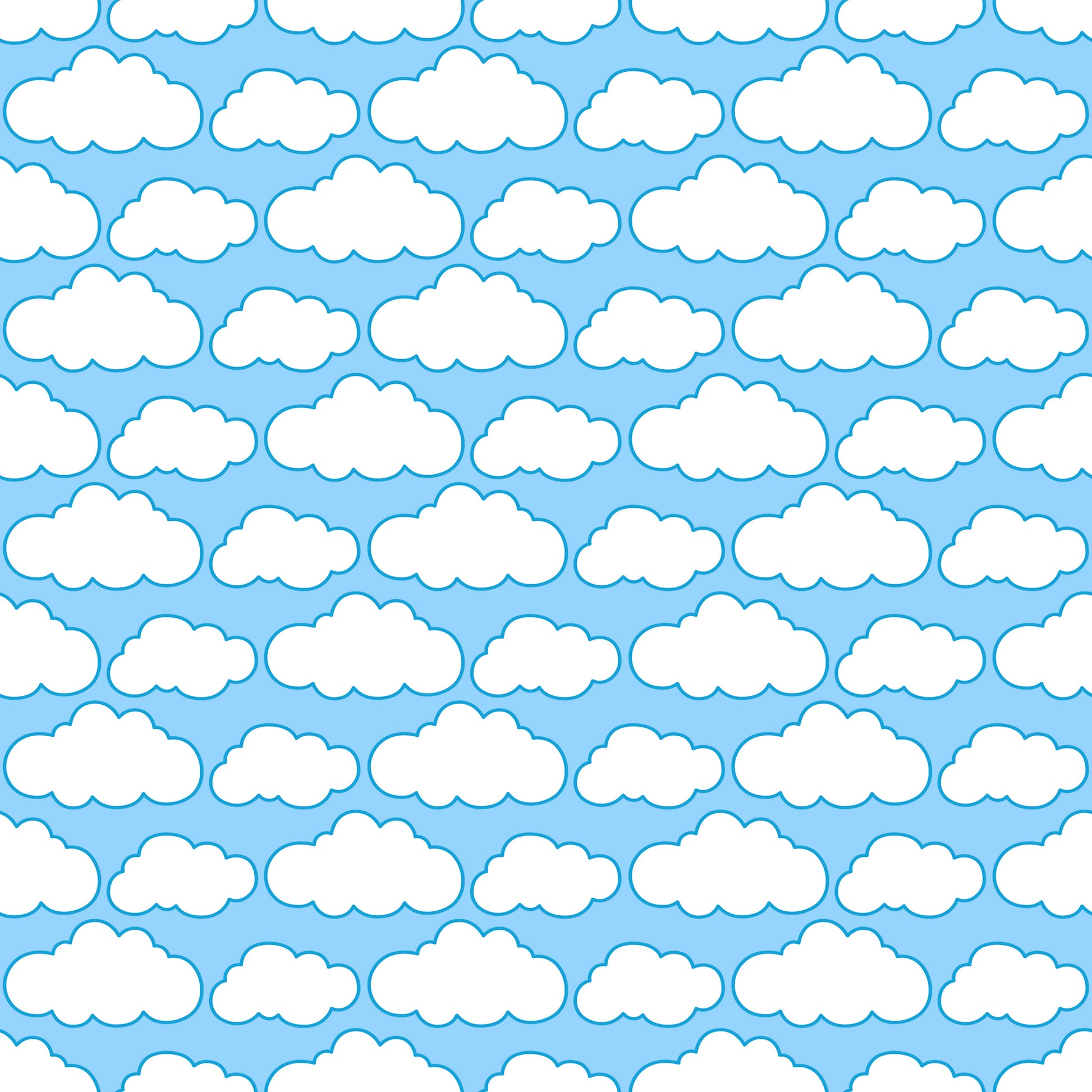 Cartoon Clouds 12x12 Patterned Vinyl Sheet