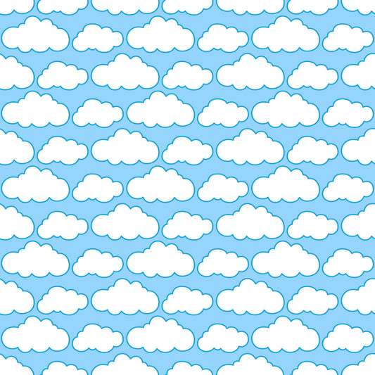 Cartoon Clouds 12x12 Patterned Vinyl Sheet