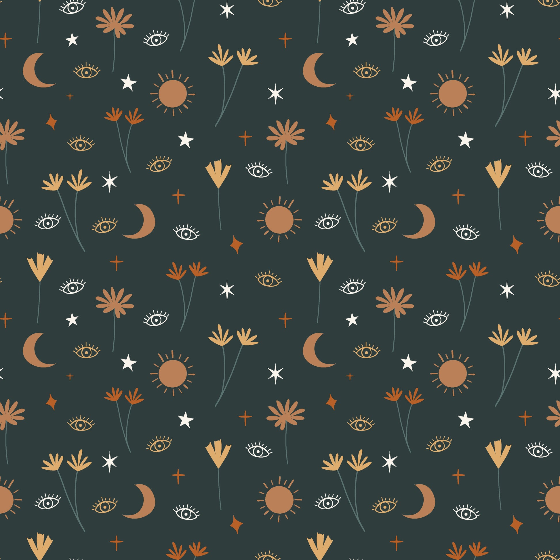 Celestial Flowers 12x12 Patterned Vinyl Sheet