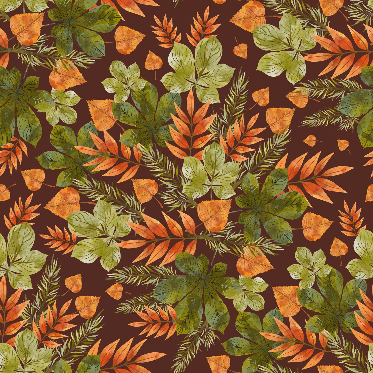 Changing Fall Leaves 12x12 Patterned Vinyl Sheet