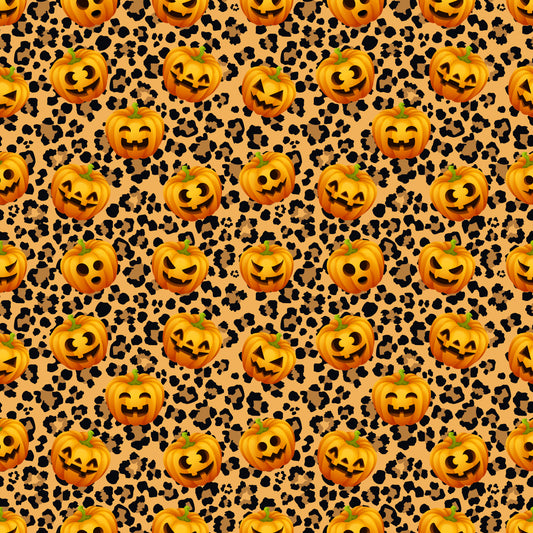 Leopard Pumpkins 12x12 Patterned Vinyl Sheet