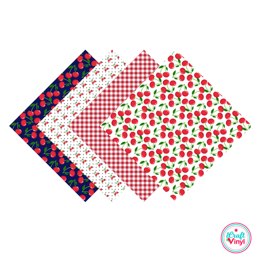 Cherry Picnic Patterned HTV Pack