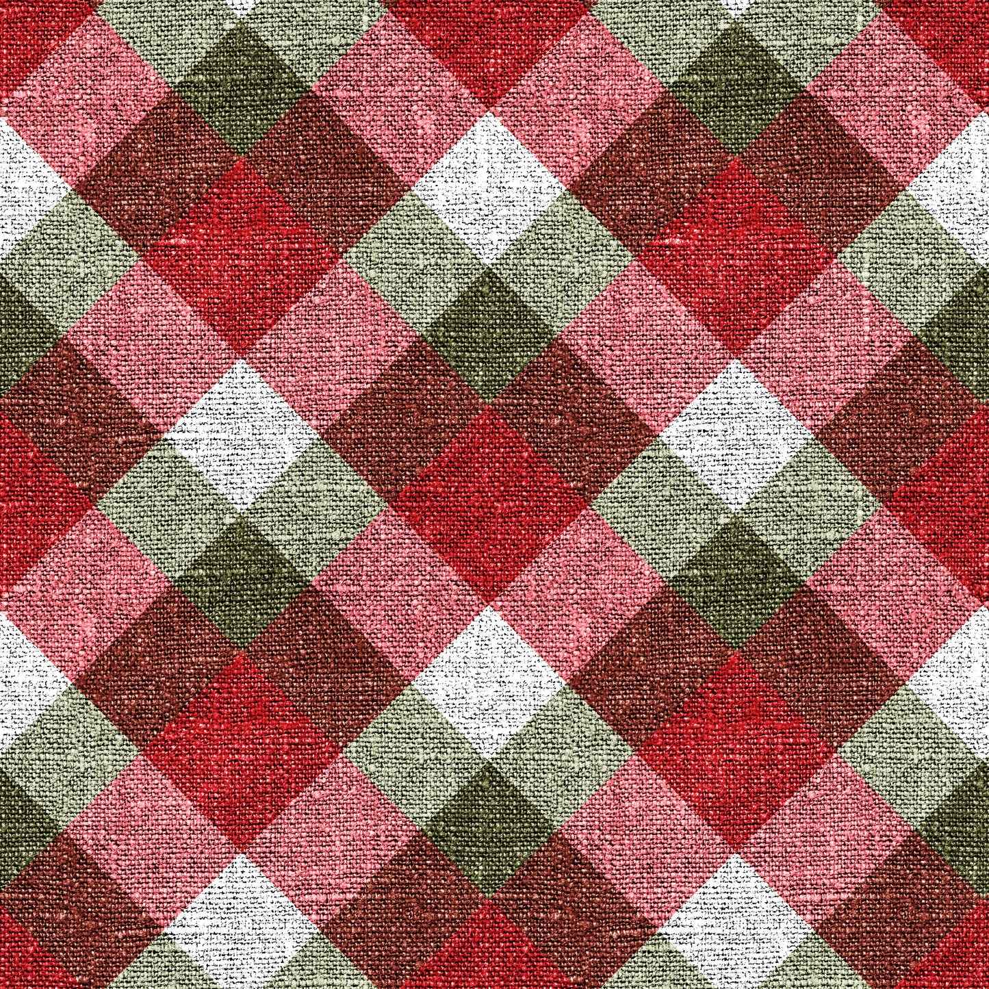 Christmas Checkered Plaid 12x12 Patterned Vinyl Sheet
