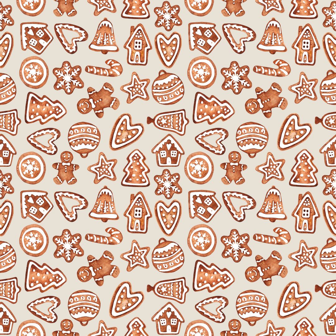 Christmas Cookies 12x12 Patterned Vinyl Sheet