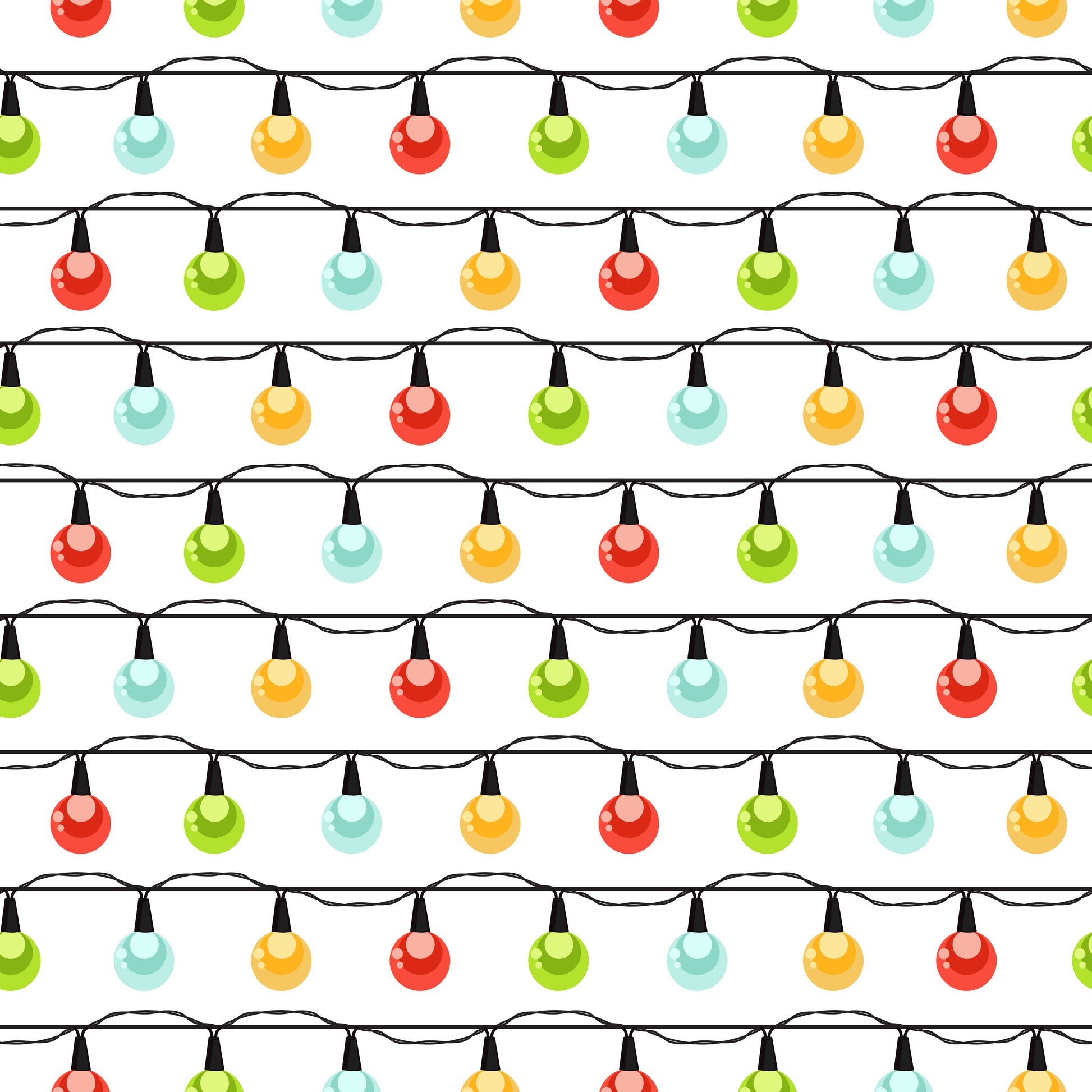 Christmas Lights 12x12 Patterned Vinyl Sheet