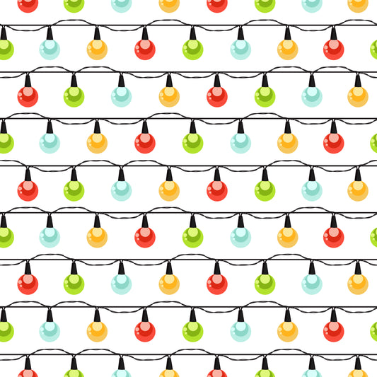 Christmas Lights 12x12 Patterned Vinyl Sheet