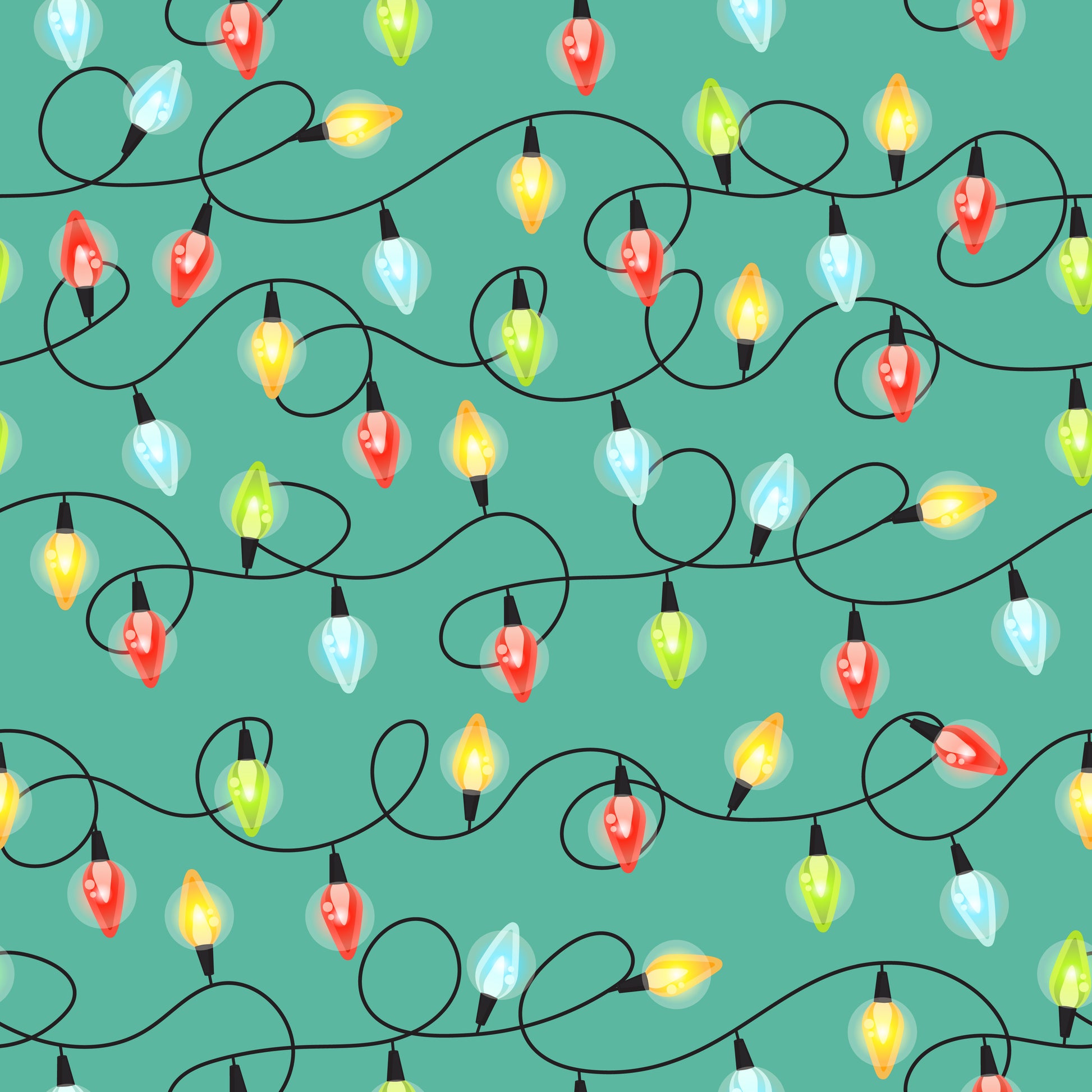 Christmas Lights V.2 12x12 Patterned Vinyl Sheet