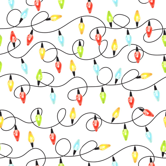 Christmas Lights V.3 12x12 Patterned Vinyl Sheet