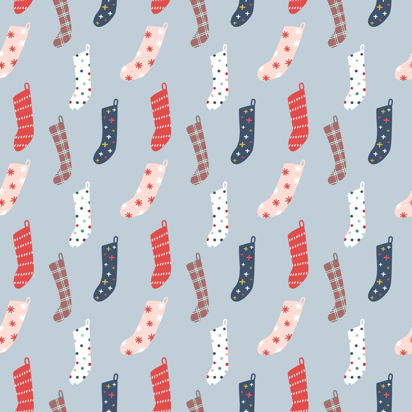 Christmas Stockings 12x12 Patterned Vinyl Sheet